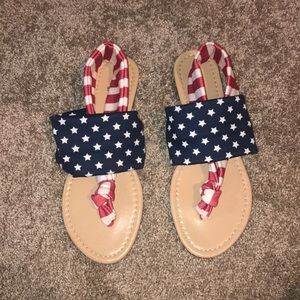 Indigo Soul American flag sandals